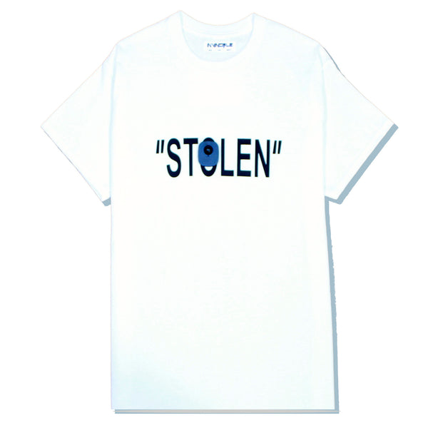"STOLEN" T in White (Black/White)
